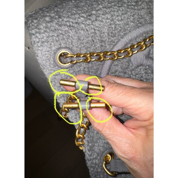 Tory Burch Mini Tote Gray Boucle Chain RARE Limited Edition - Picture 4 of 15